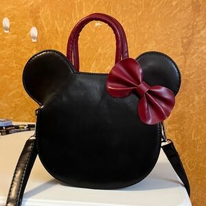 Disney Black and Red Mini Bag with Bow